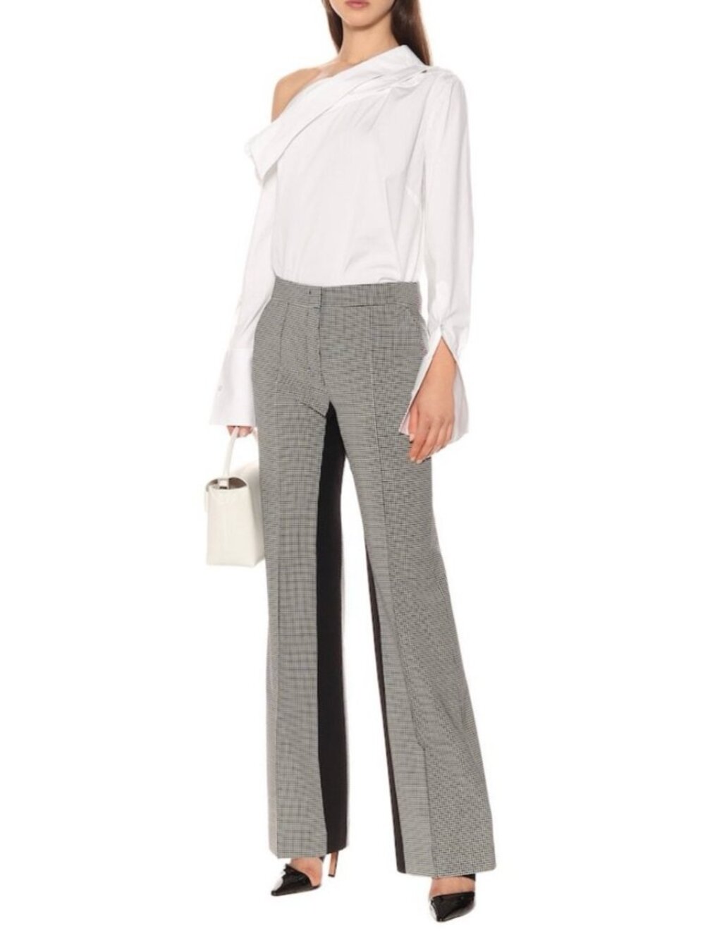 Dorothee Schumacher Minimal Vichy High Rise Pants Size 5 NEW